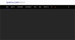 Desktop Screenshot of metalcorpgroup.com